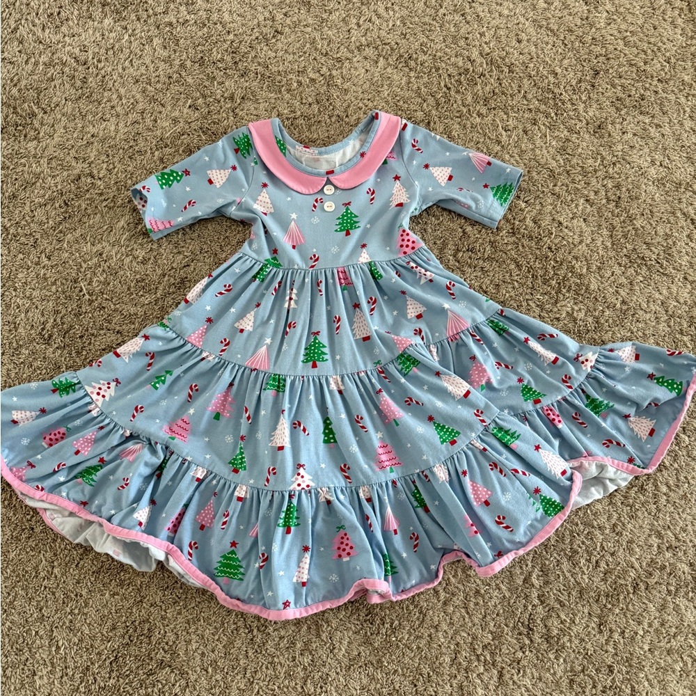 Eleanor Rose Blue Holiday Dress 🎄